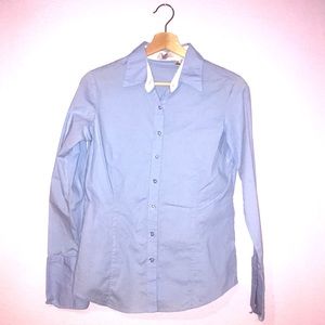 Blue simple button shirt